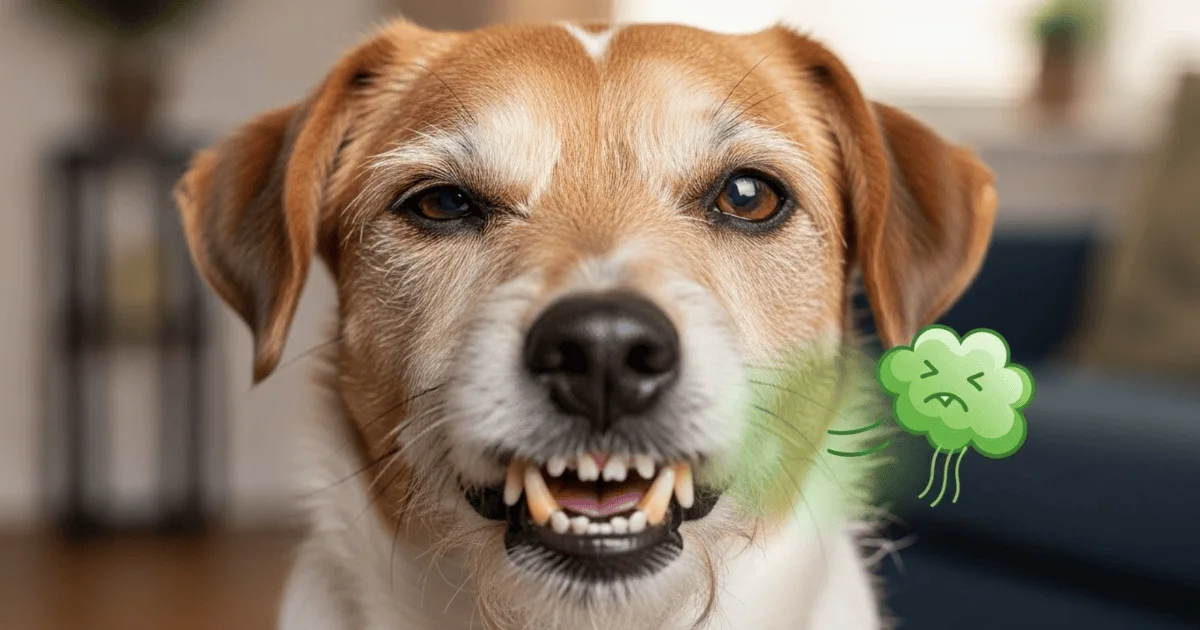 Image showcasing Why your dog has bad breath and what you can do